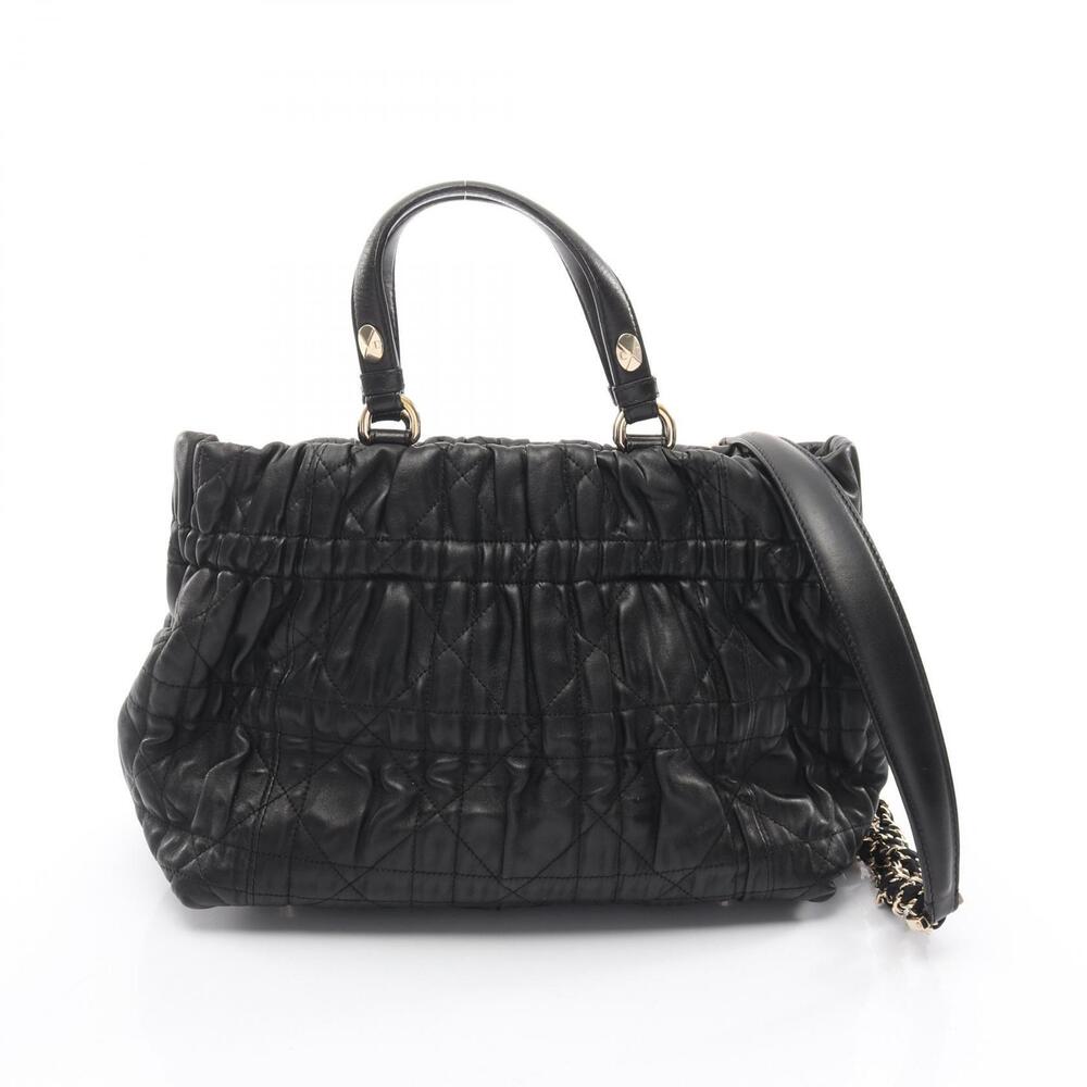 Christian Dior Cannage handbag leather black